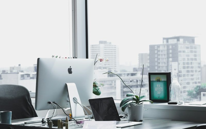 closeup photo of silver iMac