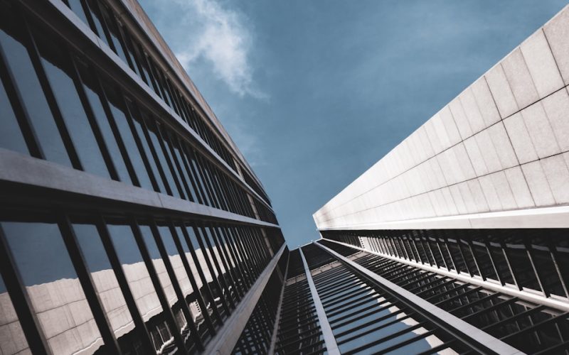 low angle photography of high rise building