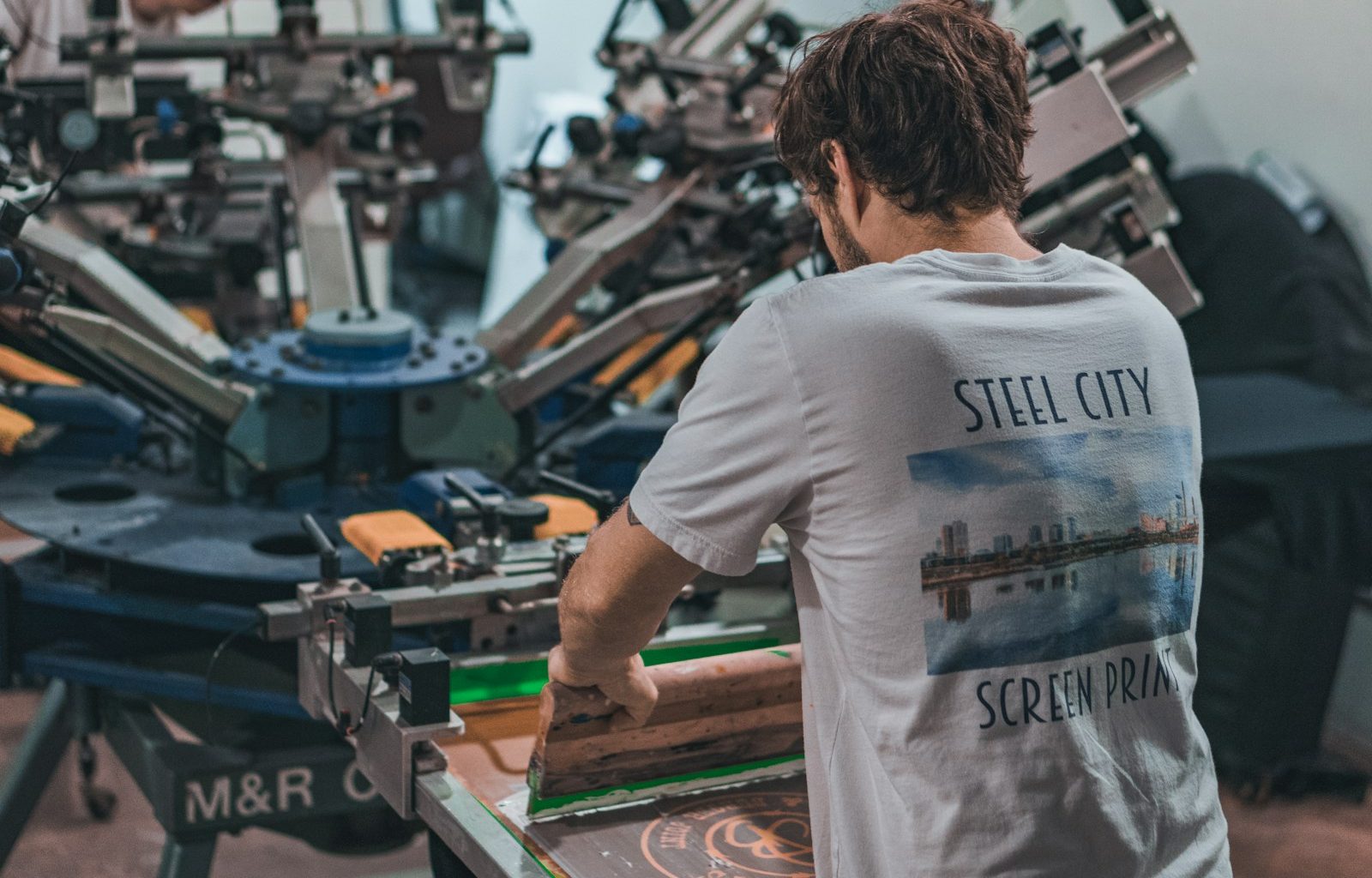 a man working in a factory