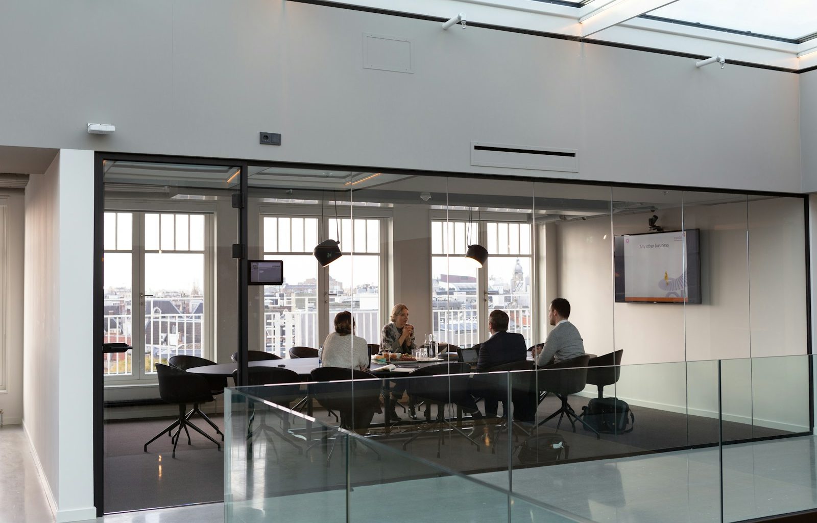 people sitting on chair inside building