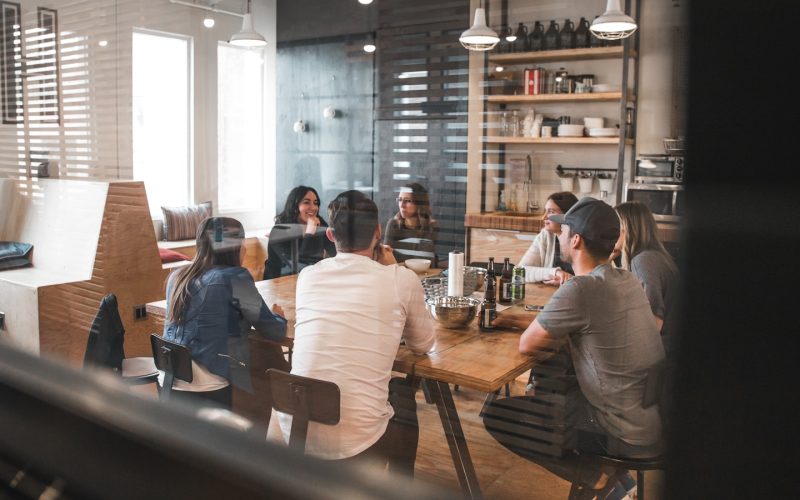 people sitting on chair